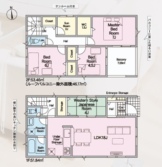 【間取り】 | クレイドルガーデン大津市坂本第３４ | 間取り図