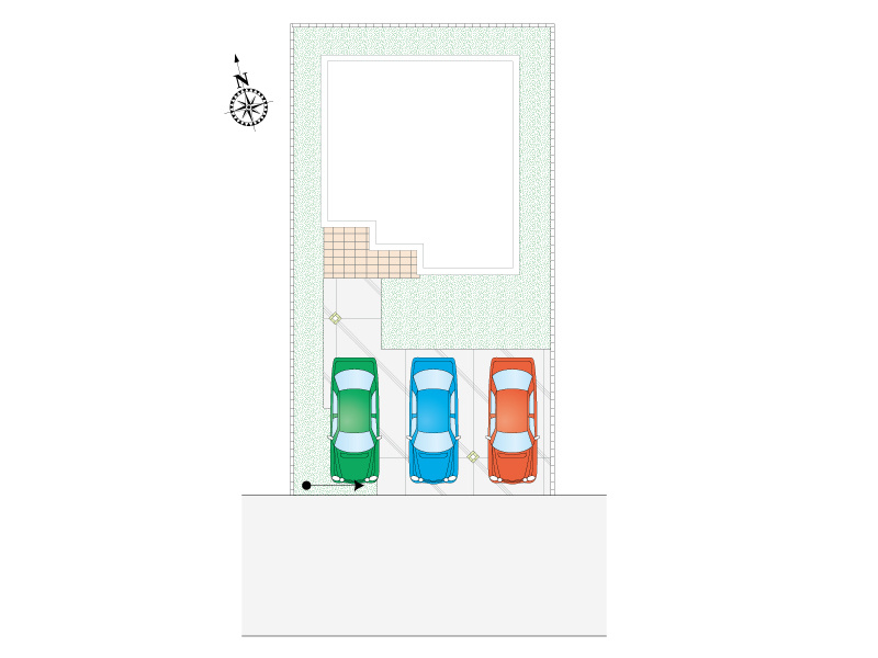 駐車3台可能です。
