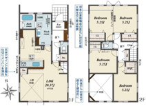 郡山市静西1丁目新築一戸建て3棟の画像