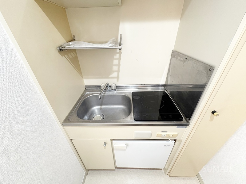 サンエール十条のキッチン|IH1口コンロのキッチンです☆