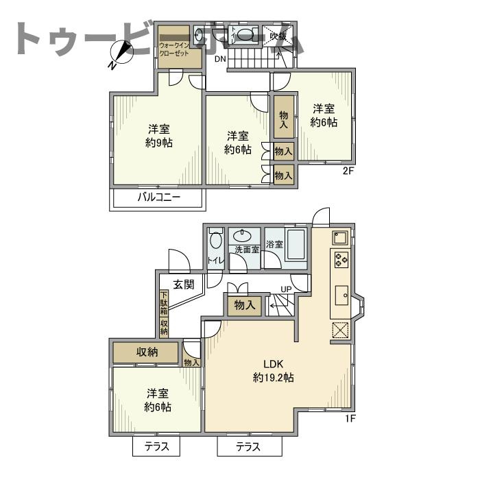 中富南戸建の間取り