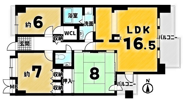 サンシティ桂坂ロイヤル参番館の間取り