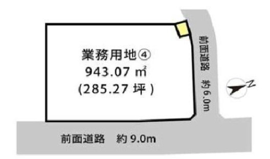 草津市北山田町の事業用地の間取り