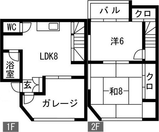 高柳2丁目大型倉庫付貸家の間取り