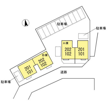 セジュールたさきA棟の区画図
