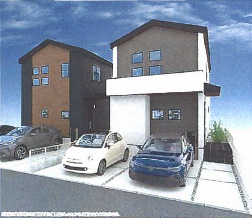 横浜市瀬谷区瀬谷6丁目　新築戸建全2棟　2号棟の外観パース