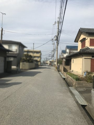 【前面道路含む現地写真】 | 長浜市南高田町売土地 | 西側接道