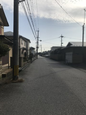 【前面道路含む現地写真】 | 長浜市南高田町売土地 | 西側接道