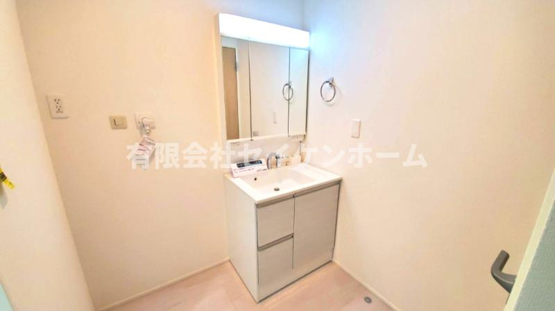 比企郡小川町　新築住宅　小川駅徒歩17分の洗面所|広い洗面スペース