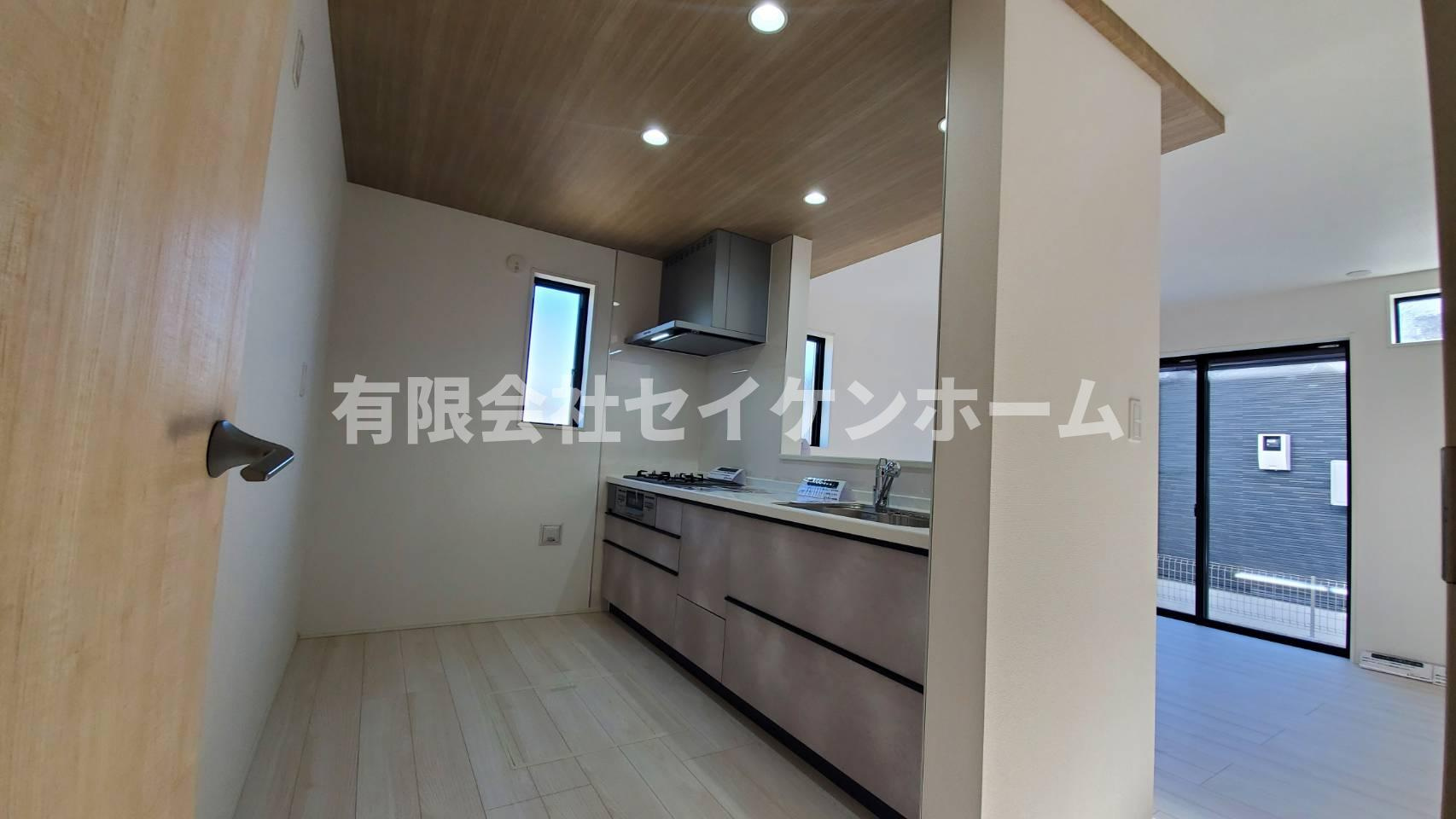 比企郡小川町　新築住宅　小川駅徒歩17分のキッチン|キッチンでお料理をお楽しみください