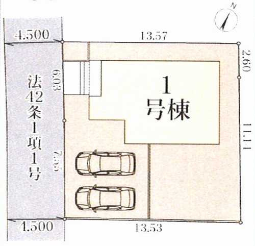 横浜市瀬谷区下瀬谷3丁目　新築戸建全1棟の区画図