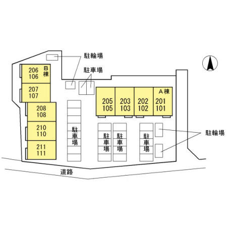 アクア・ミル Ａの駐車場