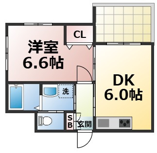 【間取り】 | ラフィネ今里　仲介手数料無料