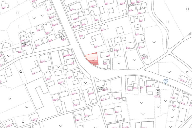 都城市安久町の売地の土地図