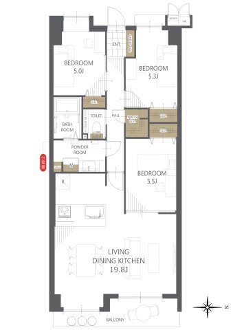 【間取り】セルヴィオ４番館 