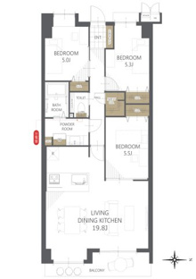 【間取り】セルヴィオ４番館 