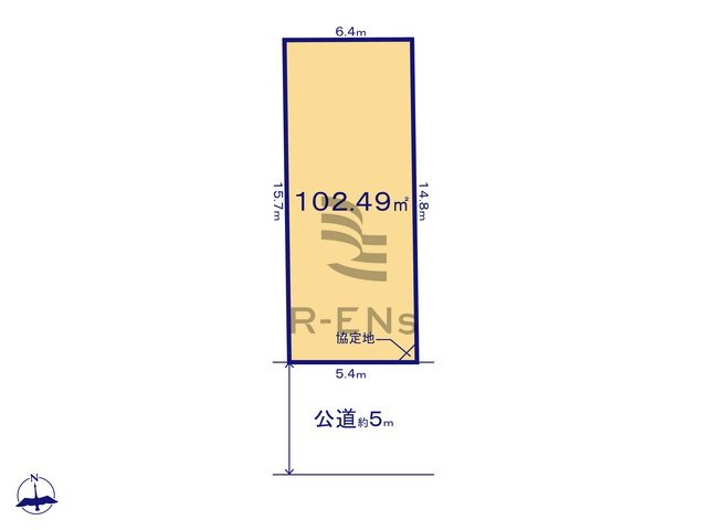 【土地図】 | 練馬区高松６丁目　売地　１区画 | 建築条件無し売地でお好きなハウスメーカーで建築可能です