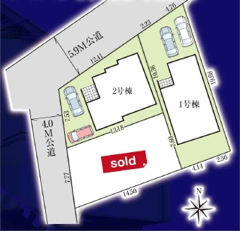 【区画図】 | 富士見市羽沢12期　全3棟　2号棟 | 2号棟