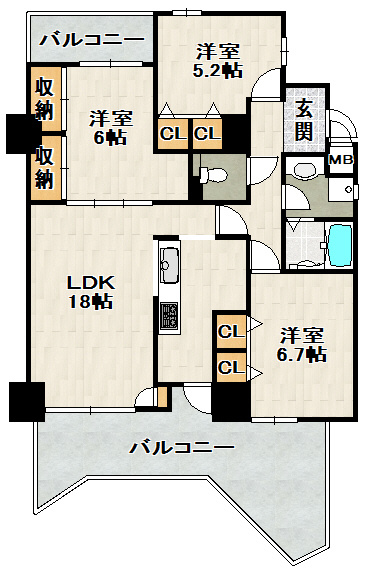 花のみち2番館の間取り