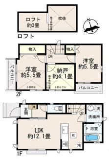 【間取り】 | 【仲介手数料無料！！】府中市若松町4丁目　新築戸建て（全2棟）B号棟　4390万円 | B号棟間取図