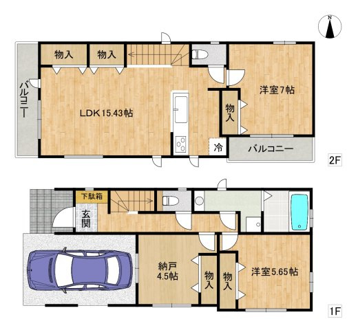 【間取り】 | 大社町新築戸建　全２棟