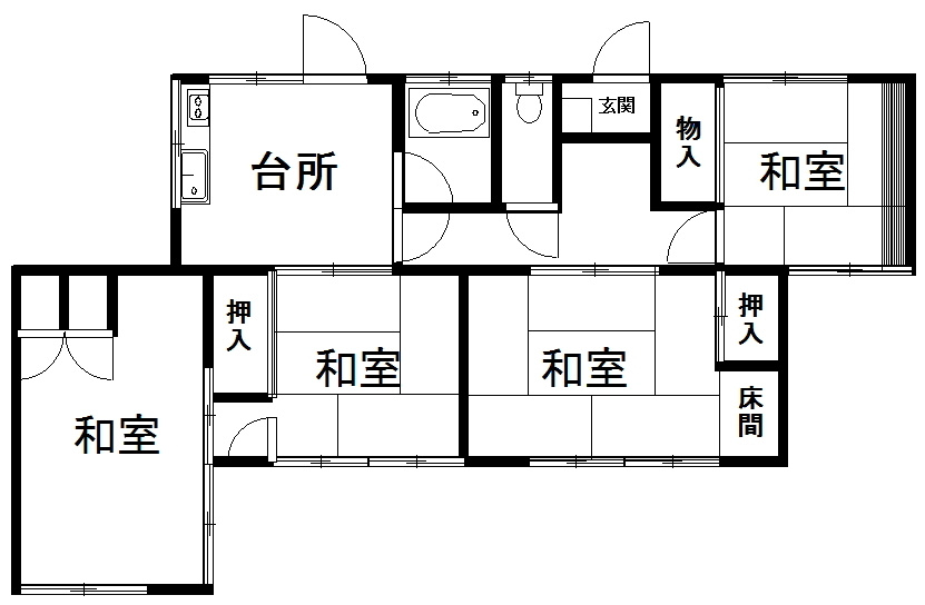 萩生　中古戸建の間取り