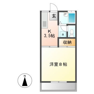【間取り】 | ハイツグリーンゲーブルスⅡ | ※反転タイプ