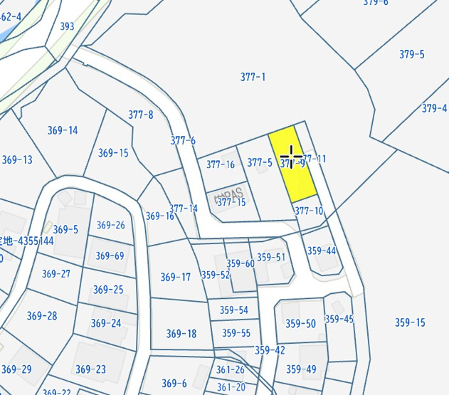 【土地図】 | 山田377－9　資材置き場用地