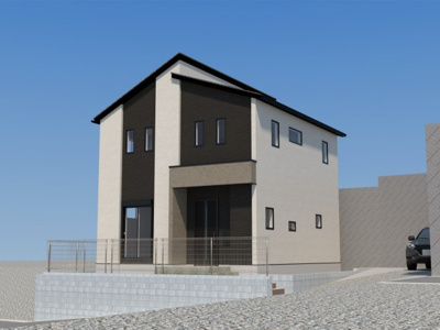 【外観パース】 | 戸畑区丸町3丁目1期 | 今が買い時！ご存じのように人件費、部材費は増加の一途をたどっています。しかしながら住宅の補助は縮小傾向。。。まだ国の支援の残っている、また低金利の今がベストです♪