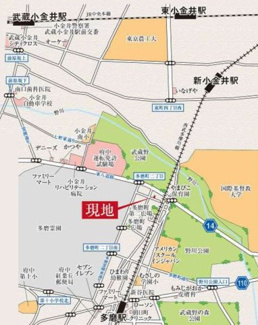 【地図】 | 多磨町2-29-13付近