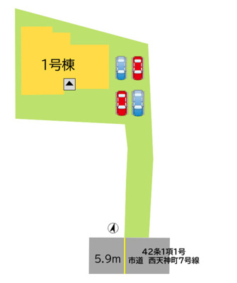 【区画図】 | 西天神町2期 | 【お部屋探しのコツ】物件の検討と一緒に銀行の事前審査を行ってください。お申込みが被った際やお値引き交渉に有利になります(*^-^*)