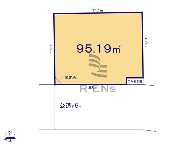 【土地図】 | 練馬区高松６丁目　売地　５区画 | 建築条件無し売地でお好きなハウスメーカーで建築可能です