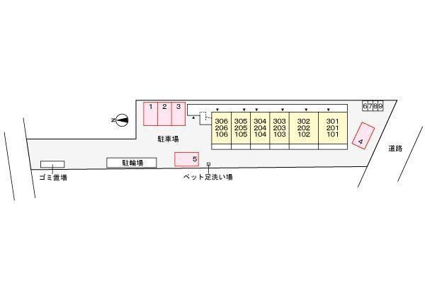 ベルカーサの駐車場