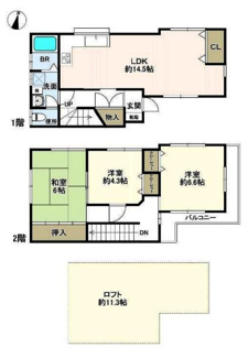 【間取り】 | 西宮市門前町　中古戸建