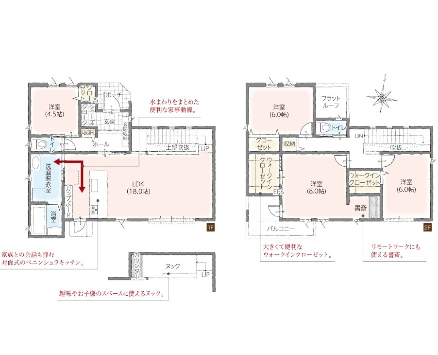 新築戸建　富士市松本　全2棟　2号棟　の間取り