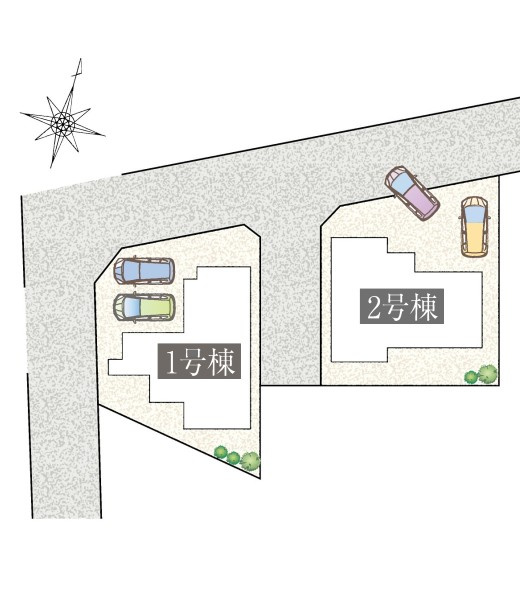 新築戸建　富士市松本　全2棟　2号棟　の区画図|2号棟