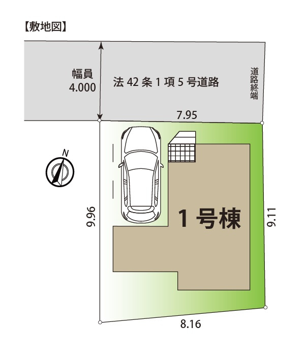 新築/板橋区赤塚２丁目の区画図|駐車場あり（車種による）