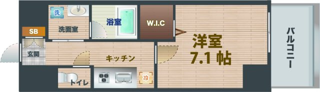 【間取り】 | Fortuna Higashinakano | 1Kのお部屋です。