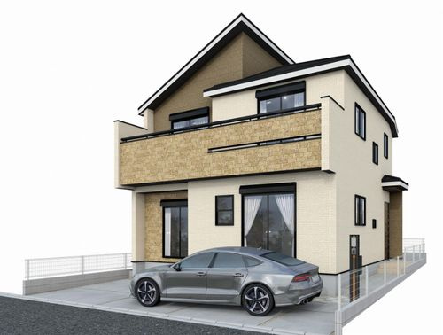 【外観】 | 相模原市中央区並木4丁目　新築一戸建て | 外観パース　相模原市中央区並木4丁目　新築一戸建て