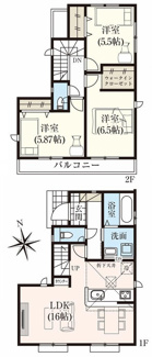 【間取り】 | 【仲介手数料無料！！】稲城市押立　新築戸建て（全13棟）8号棟　5380万円 | 8号棟
