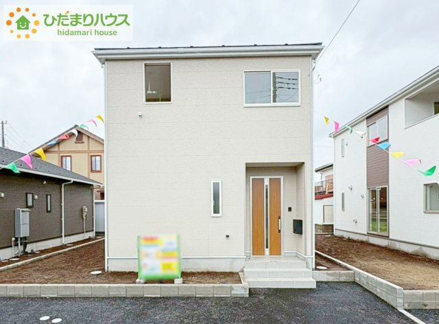 ひたちなか市平磯遠原町第2　新築戸建　3号棟の外観|白を基調とした明るい印象を受ける外観です！