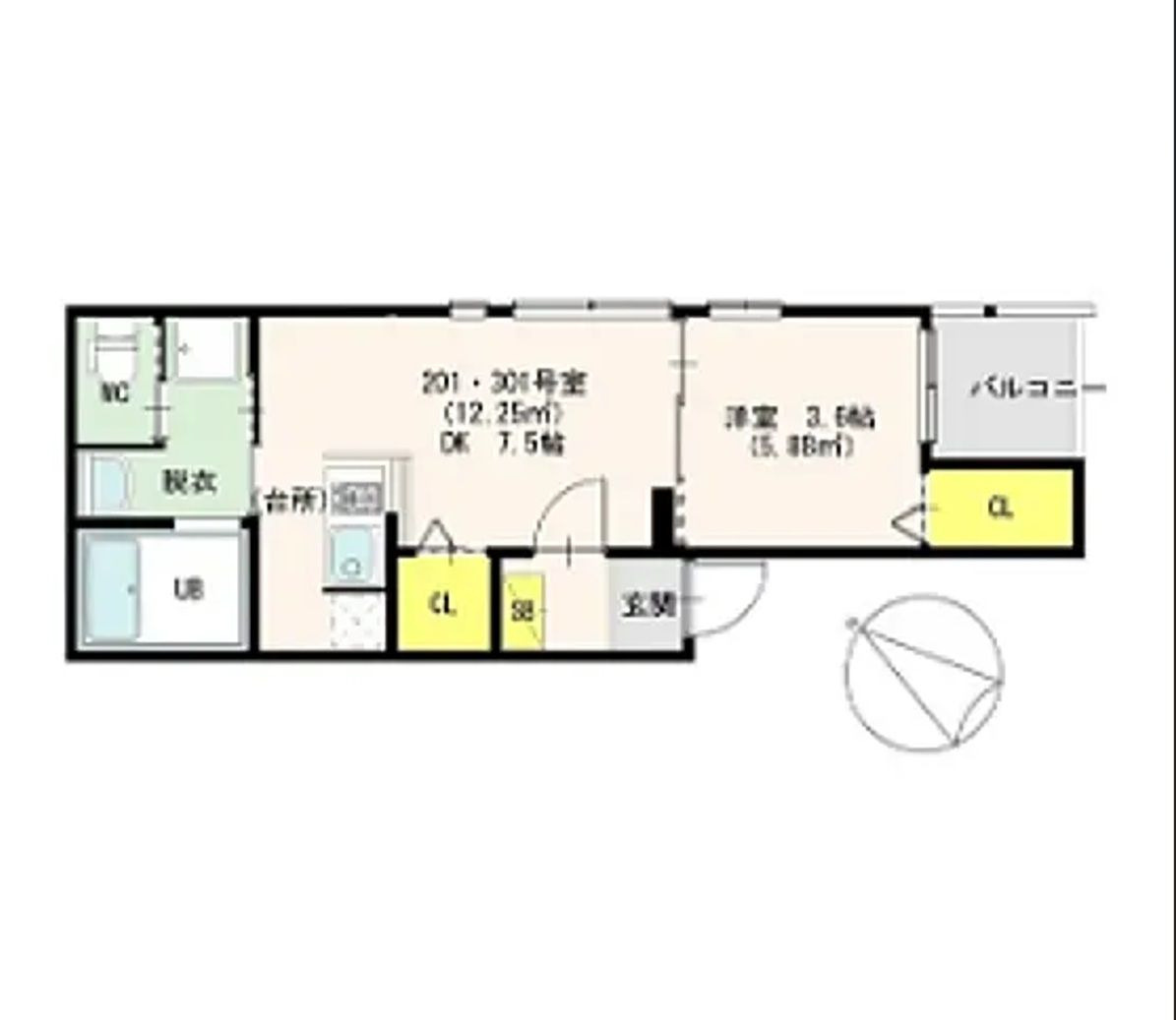 Diira博多の間取り