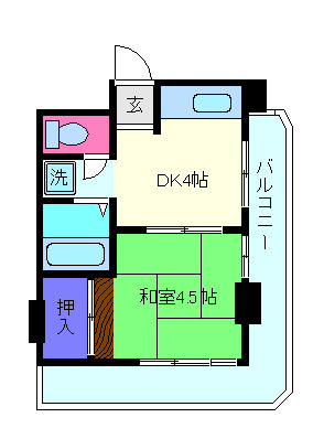 東芦屋マンションの間取り