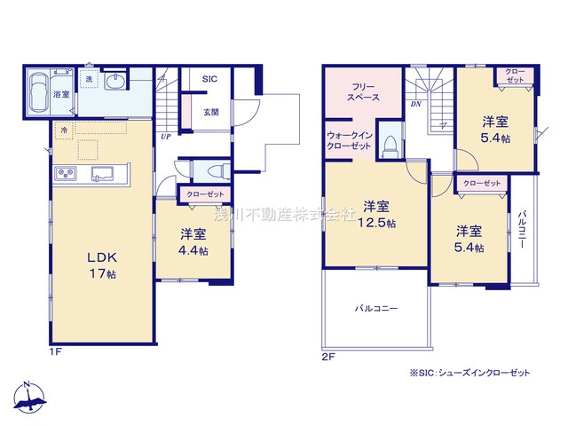 八王子市　打越町　新築一戸建て　４期の間取り|～南向き4LDK　シューズインクロークなど収納豊富な間取りです～