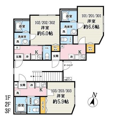 ノガワテラスの区画図