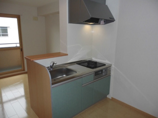 ２口ガスコンロのカウンターキッチンです☆