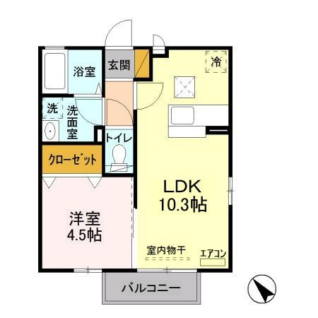 ソレイユ つくばの間取り
