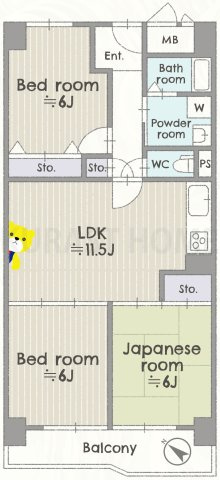 桂川ハイツ5号館　11階の間取り