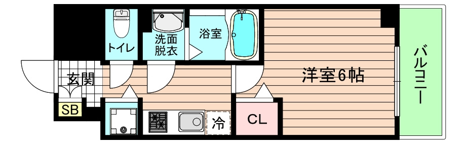 大阪市城東区新喜多１丁目の賃貸マンションの間取り