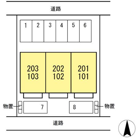 セジュール大川の区画図